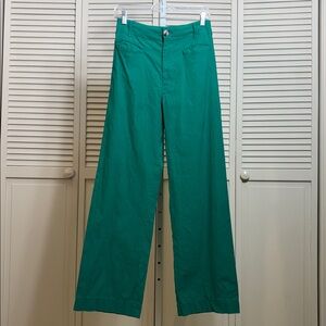 Maeve Green Wide Leg Pants